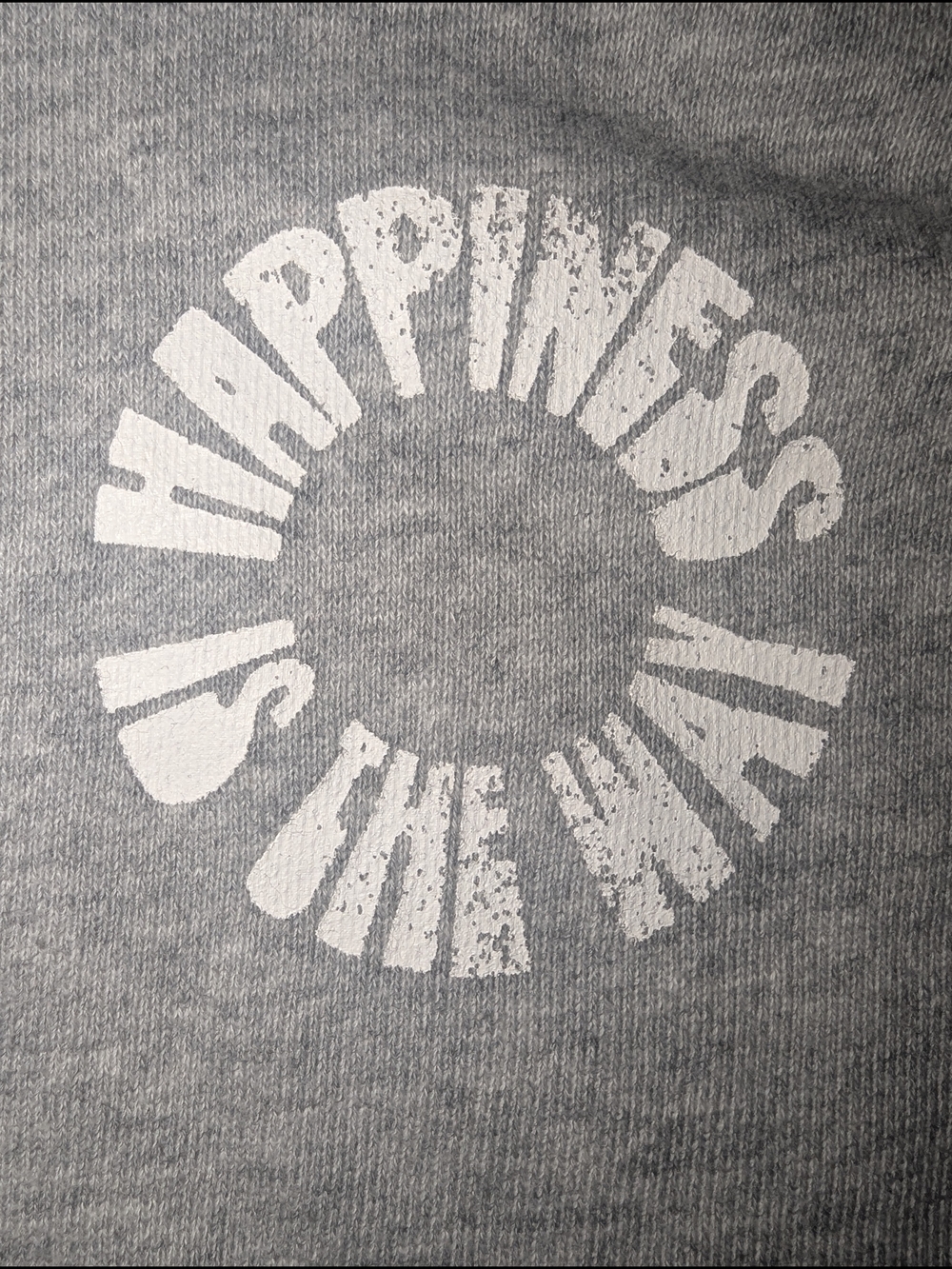 Spiritual Gangster Light Gray 'Happiness Is The Way' Short-Sleeve Sweatshirt - Picture 3 of 4